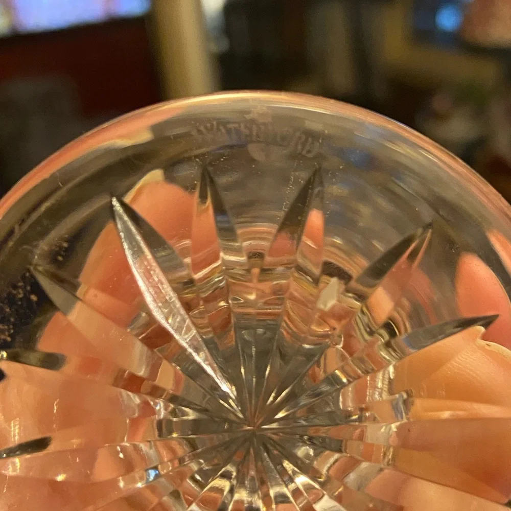 Waterford Vintage Happy Birthday Cut Crystal Bud Vase CHIPPED